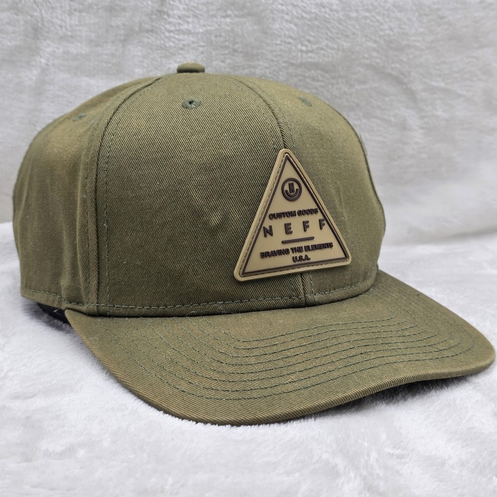 Neff Hat Cap Mens Snap Back Green Braving The Elements Skate Surf Aesthetic